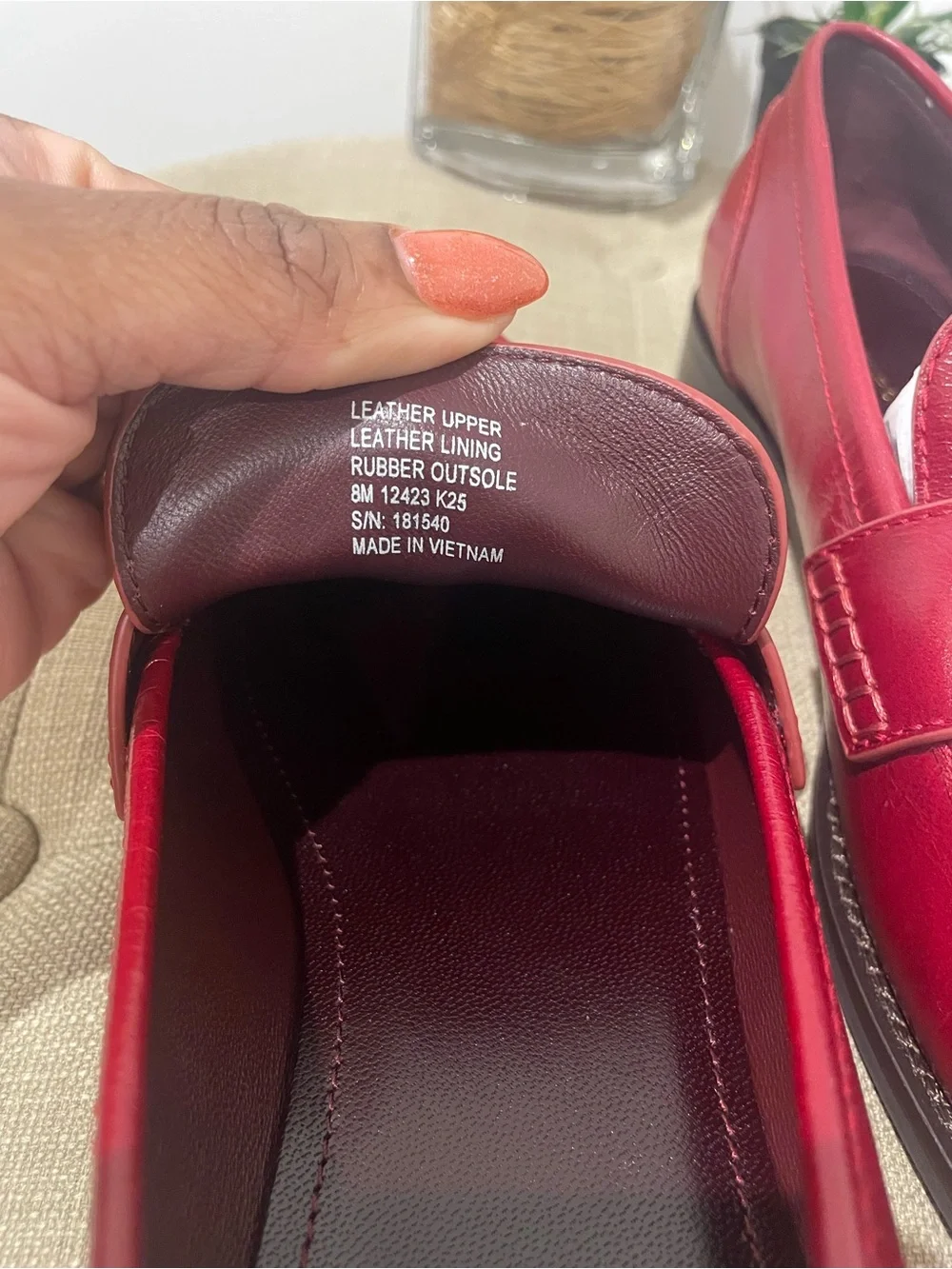 Tory Burch Chelsea Red Penny Loafers - Size 8 - Picture 13 of 16